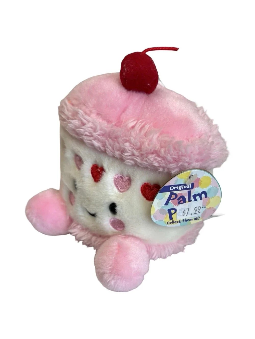Aurora Palm Pals Sweetie Cupcake Pink Heart Plush Stuffed Animal Toy Cherry 5